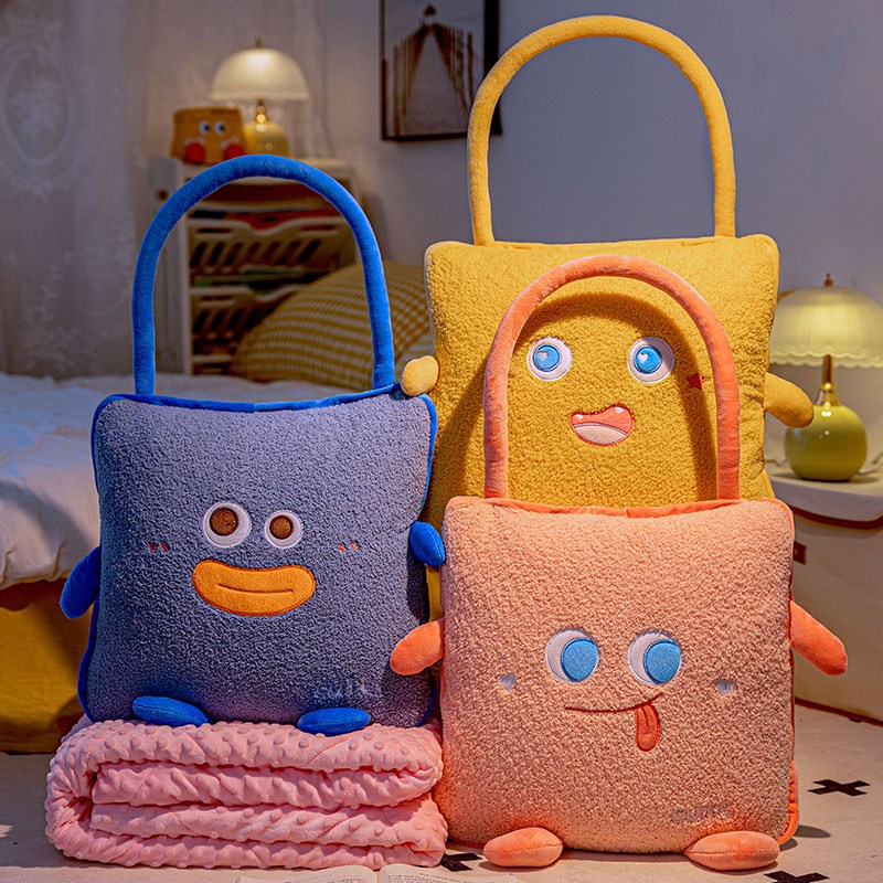 多巴胺抱枕被子两用办公室午睡毯子加厚枕头被二合一汽车载靠垫