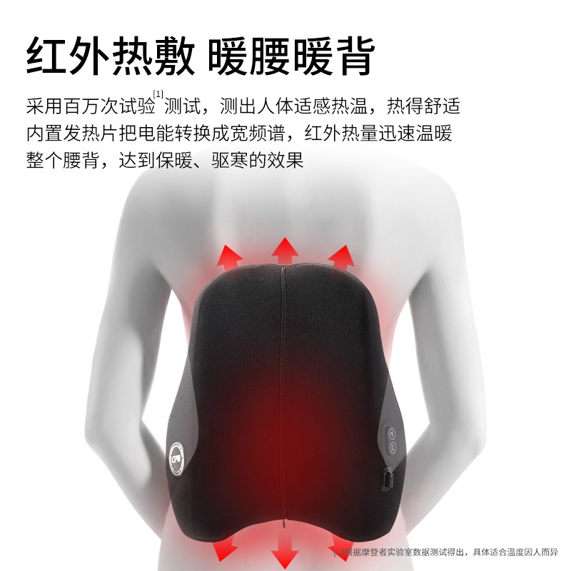 汽车电动按摩腰j靠护腰司机靠垫车用驾驶座椅靠背开车载车内头枕