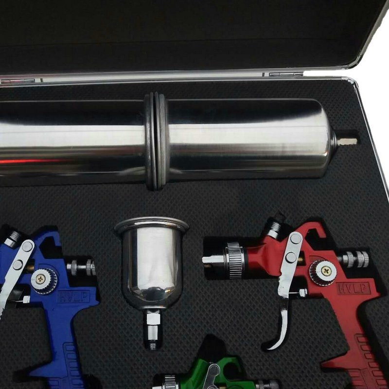 厂家供应干工新款H827+H2000喷枪铝箱套装 工具箱2支套装喷枪