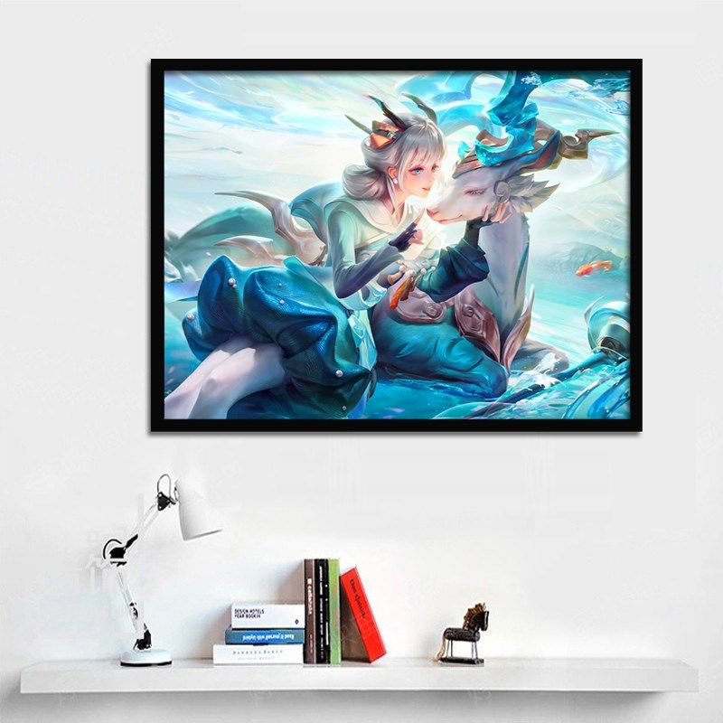 钻石画满钻手工diy砖石瑶山海碧波行贴钻十字绣卧室新款点钻画,居家布艺,钻石绣,淘宝优惠券,粉丝福利购,淘宝优惠卷