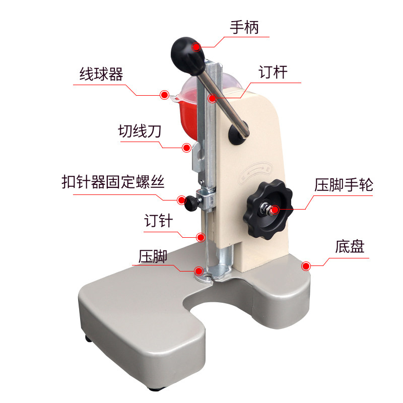 弘文小型财务凭证装订机 手动微型财务打孔机 装线装订机自动穿线
