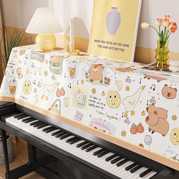 钢琴罩防尘盖布轻奢高档现代简约电子琴盖布保护套琴顶半罩遮灰布,居家布艺,钢琴罩,淘宝优惠券,粉丝福利购,淘宝优惠卷