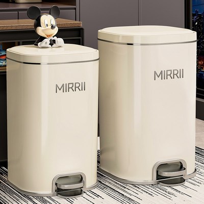 垃圾桶家用2025新款p客厅厨房大号容量轻奢高档厕所化妆室带盖子
