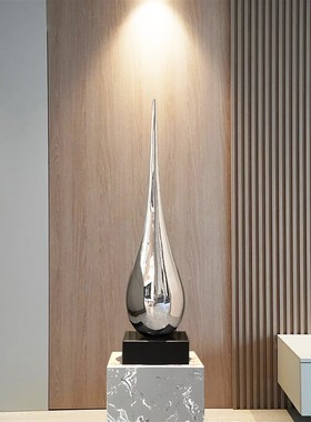 现代轻奢水d滴雕塑抽象艺术摆件客厅电视柜酒店样板间艺术软装饰