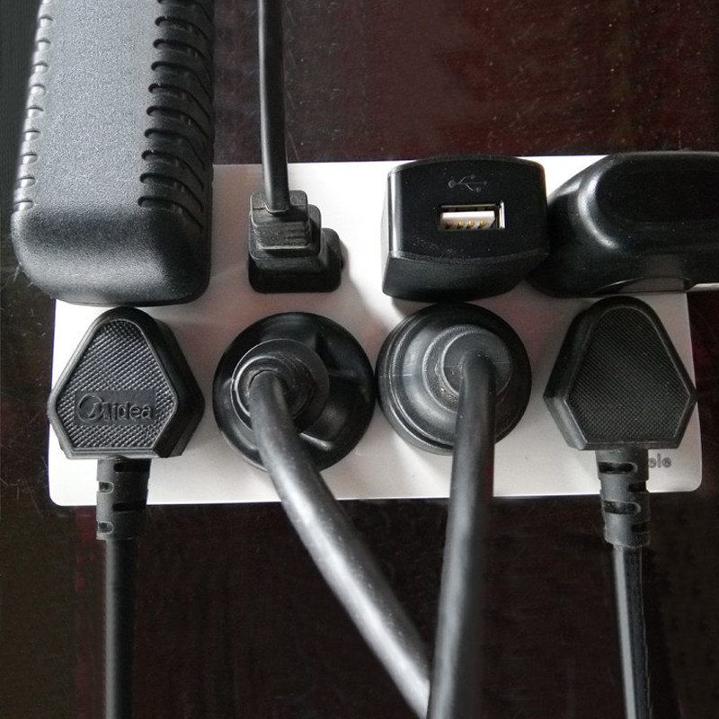 明装二十五孔插座25孔大间距多孔明线墙壁明装家用超薄面板明盒