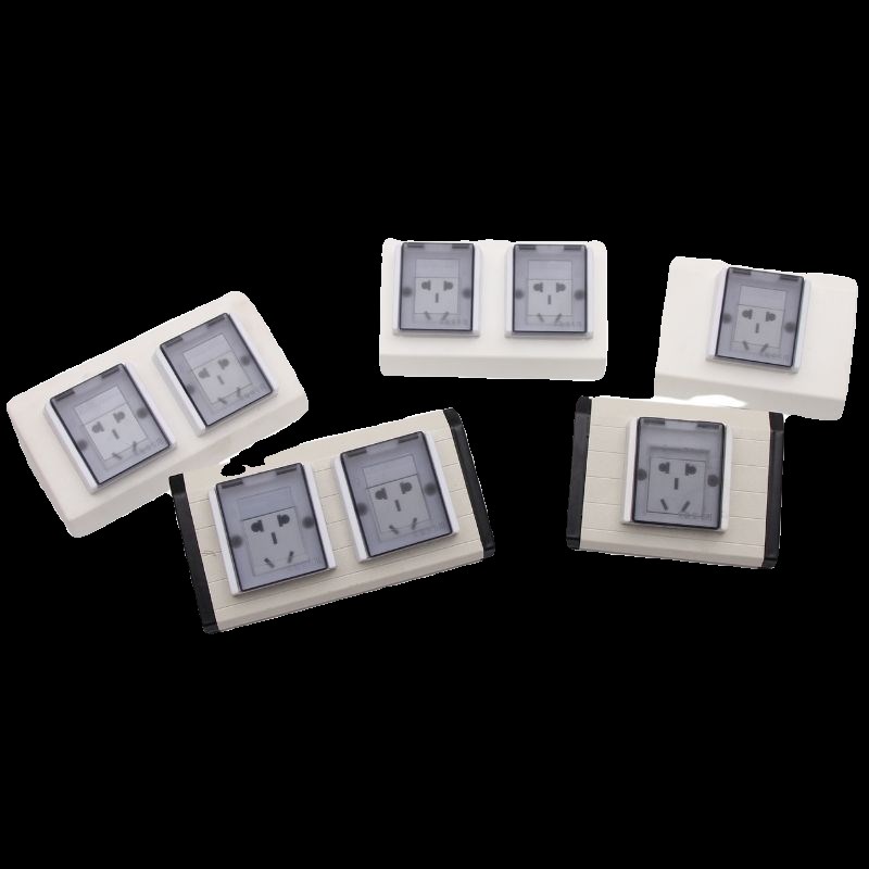 实验台插座开关通风柜配件岛型插座10A/16A全钢铝合金PP电源盒