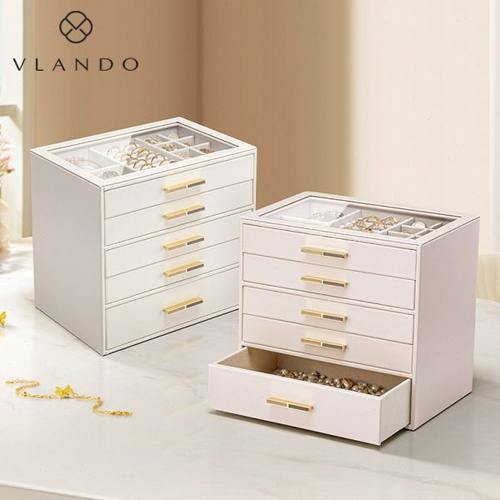 生日礼物女生VLANDO唯兰朵首饰盒收纳盒多层高档精致大容量