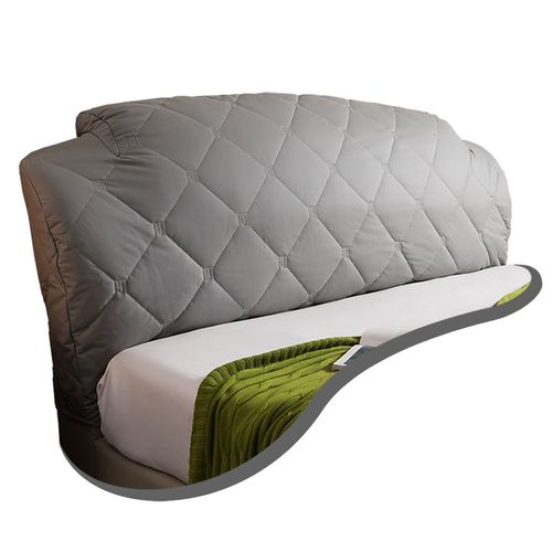 皮质科技布床头套罩新款免洗定制异形弧形全包加厚防尘防掉皮遮旧