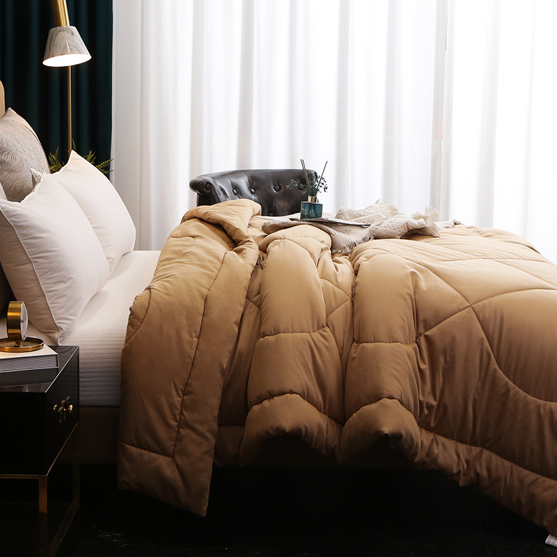 加厚冬被100%纯驼绒被子单双人全棉羊毛保暖被褥四季春秋羊绒被芯
