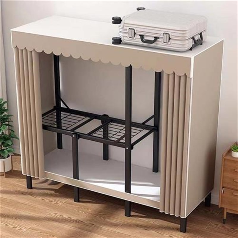 折叠衣柜简易布衣柜钢管加粗加固加厚免安装家用卧室收纳架衣橱柜