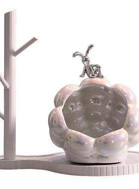 沛纳丽入户玄关钥匙收纳摆件轻奢兔子家居客厅装饰乔迁新居礼品