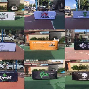 热转印桌布4FT/6FT/8FT展销台布阻燃弹力长方形桌布展览会议配件