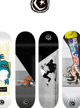 Foundation专业高弹性轻薄双翘进口枫木滑板1985星月板面动作街式