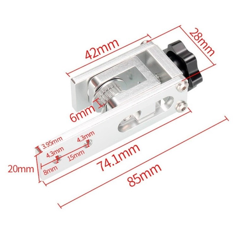 3D打印机配件X轴同步带张紧器2020型材调节固定紧张器拉伸直皮带