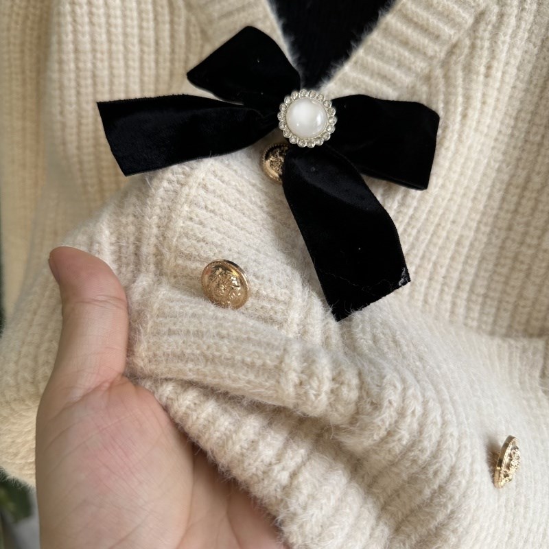 学院风内搭假两件针织衫女童毛衣2023新款红色洋气儿童保暖毛线衣