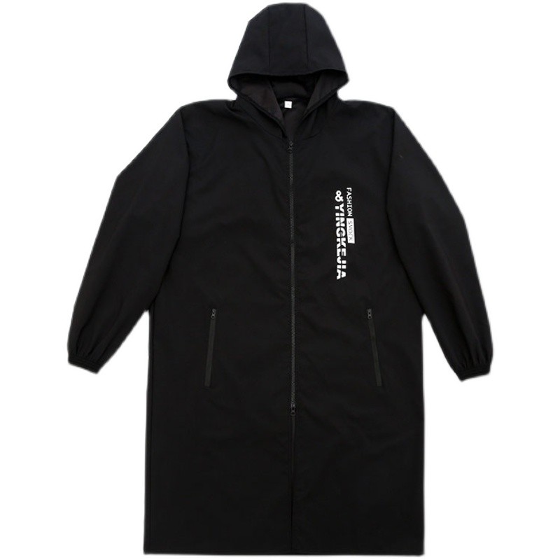 风衣式外套品质罩衣时尚男士工作服防水防油家用围裙大褂工装上衣