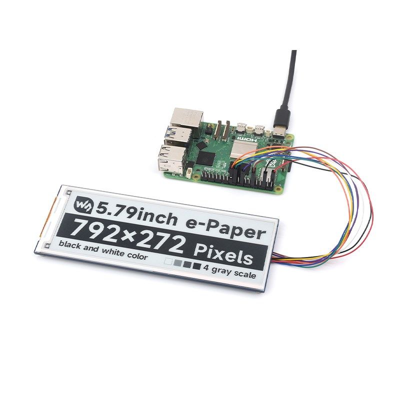 树莓派5/4B 5.79寸电子墨水屏模块 STM32 e-Paper电子纸屏幕黑白