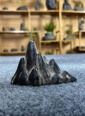 创意假山小摆件微景观鱼缸造景玄关新中式茶桌客厅装饰品禅意摆设