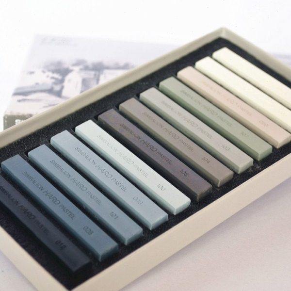 台湾雄狮色粉12色素描用粉彩 SP-12S色粉笔粉彩棒 色粉棒 荧光色