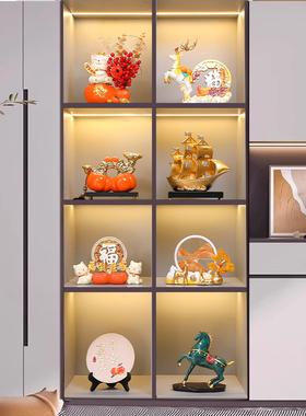 好寓意一帆风顺酒柜装饰品摆件轻奢高档事事如P意客厅乔迁新居礼