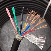 耐油 拖链线 德国LEONI 进口12芯16芯20芯0.3平方双绞双屏蔽电线