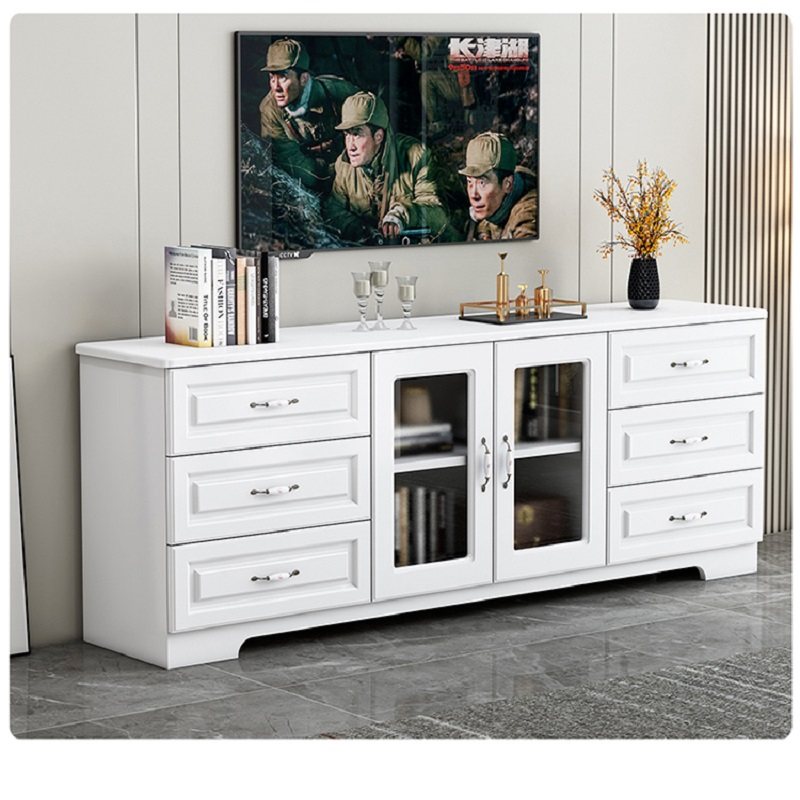 my实木电视柜简约现代客厅家用落地收纳储物柜一体2023新款电视桌