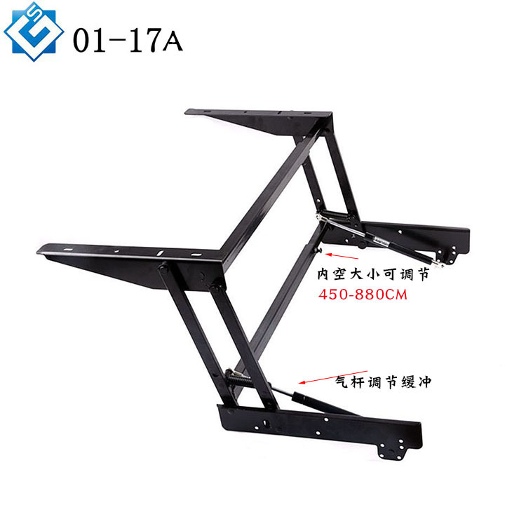 茶几升降折叠支架长度可调节缓冲茶几器 茶几升降器 茶几支器五金