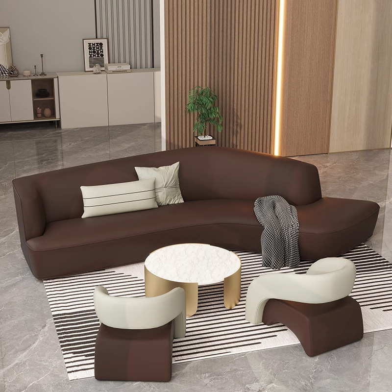 营业厅服装店培训机构办公商务创意异形沙发轻奢接待休息区长沙发