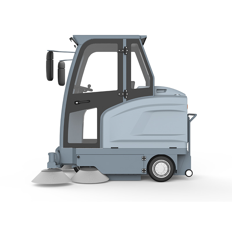 F-2000全滚塑封闭式扫地车商场物业车间路面环卫清洁吸尘清扫车