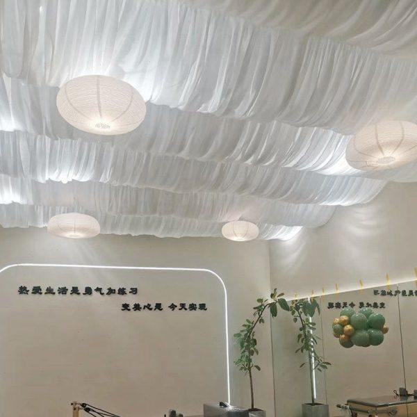 新款纱幔吊顶波浪网红款美容院卧室遮丑咖啡馆温馨氛围装饰纱定制,鲜花速递/花卉仿真/绿植园艺,鲜花拱门,淘宝优惠券,粉丝福利购,淘宝优惠卷