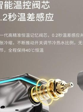 洗枪灰色花洒套装恒温显铜主体数增压淋浴家用头沐浴UDG器全喷头