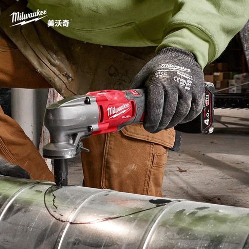 美沃奇milwaukee钢板电冲剪刀锂电池充电式剪铁皮切割风管开