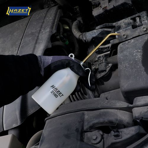 德国进口HAZET汽修工具2160专用长嘴机油壶0.2升手动润滑油加注器