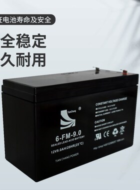 天畅 6-FM-9.0 12v9AH 电梯 电瓶 喷雾器 音响 安防ups
