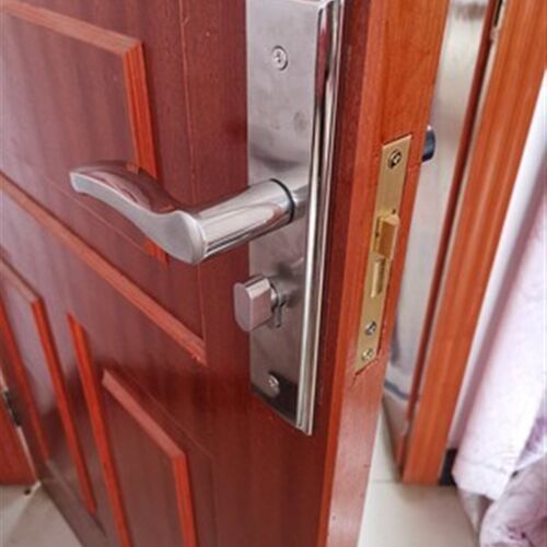 室内卧室房门锁可调节免改孔锁家用实木门把手通用型锁具