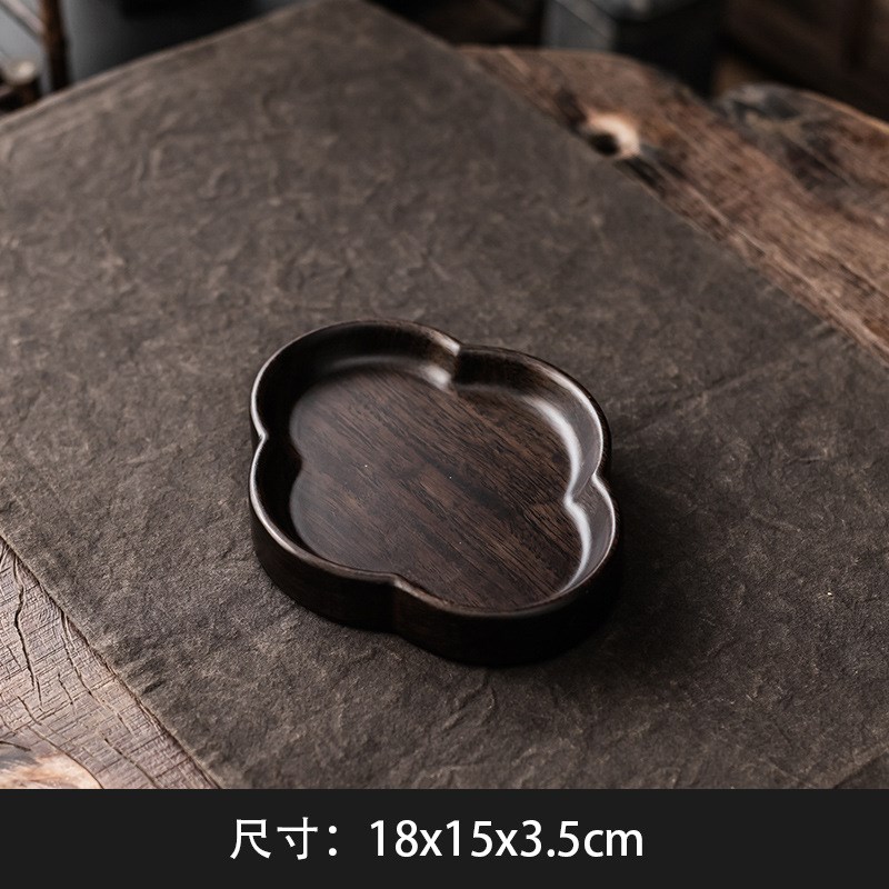 厂家黑檀木整木壶承干泡台小茶台实木壶承R茶壶托养壶垫茶盘