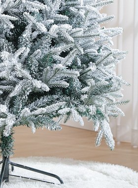 白色圣诞树christmas tree聖誕樹摆件M跨境加密人造植绒大型仿真