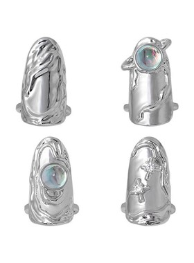 原创设计感d仙酷穿戴指甲戒指护指套小众个性护甲美甲开口戒潮