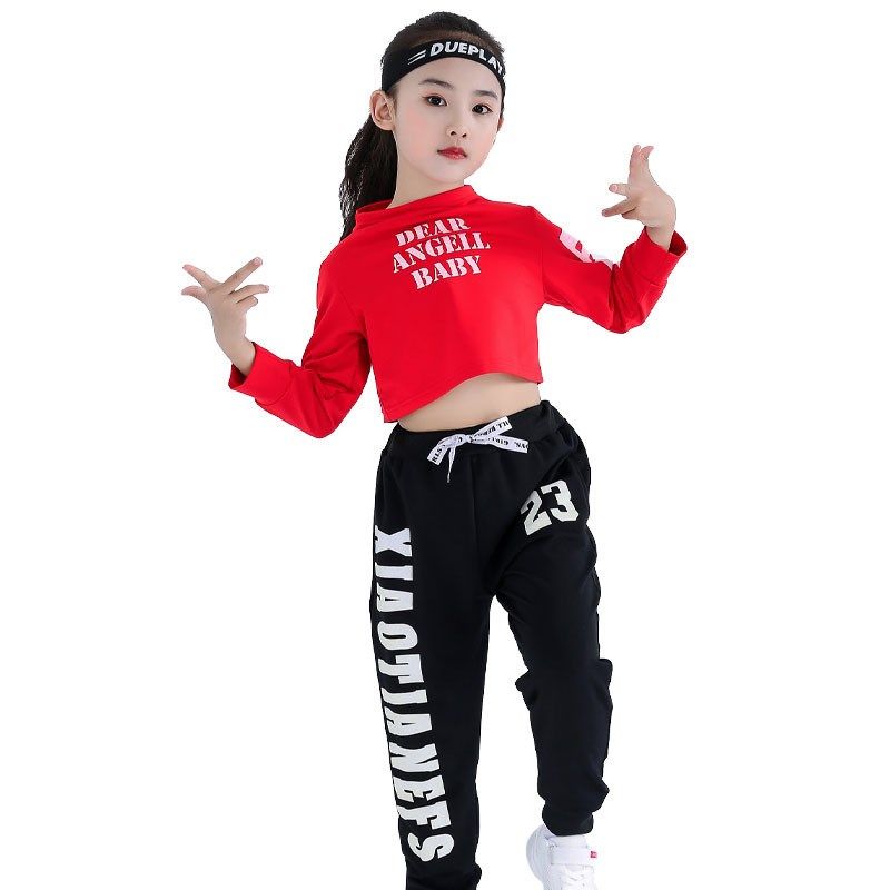 六一儿童表演g服女童街舞套装爵士舞蹈服装少儿嘻哈幼儿园演出潮