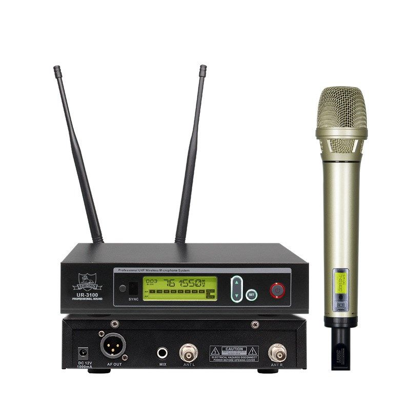 U段真分集无线麦克风o智能降噪抗干扰一拖二红外线无线麦克风话筒