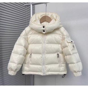 奥莱儿童羽绒服男女童时尚百搭中大童秋冬加厚三防免洗白鸭绒外套