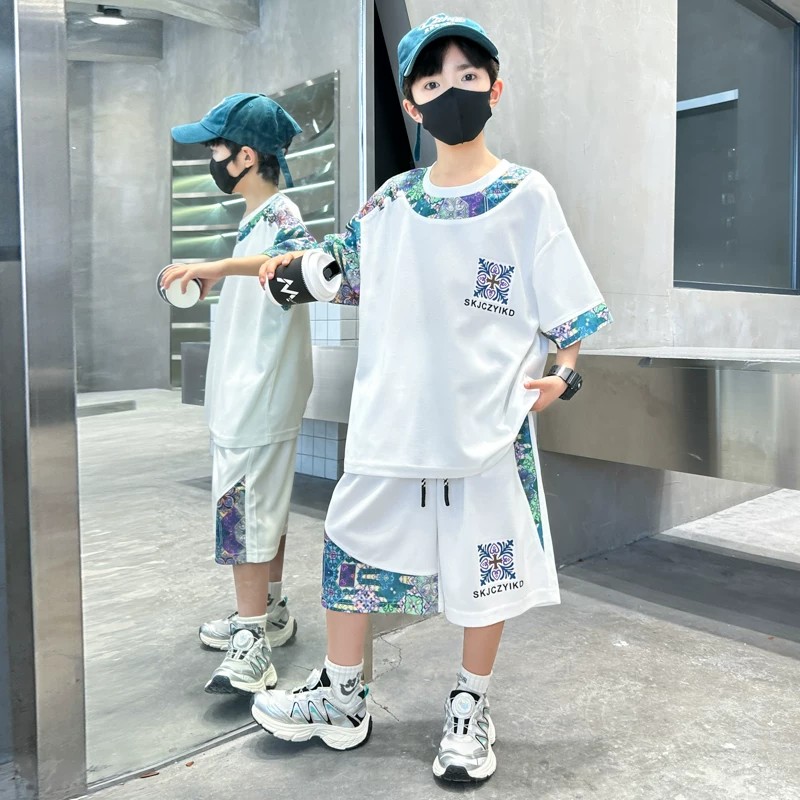 男童中国风凉感短袖运动两件套潮