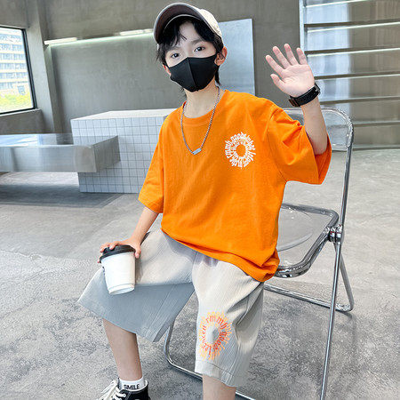 男童夏季薄款短袖运动两件套