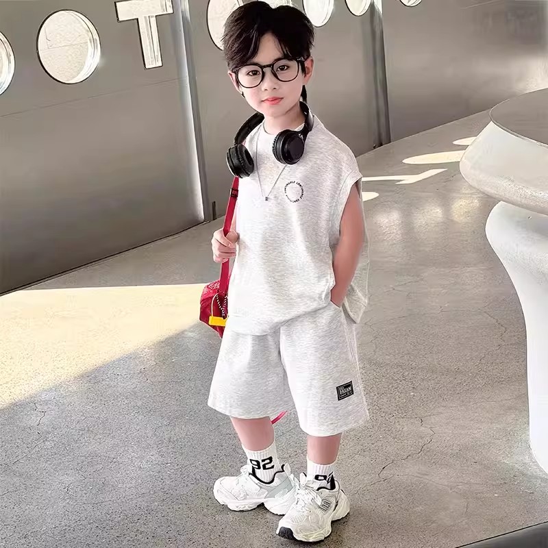 男童2026夏装背心短裤两件套潮