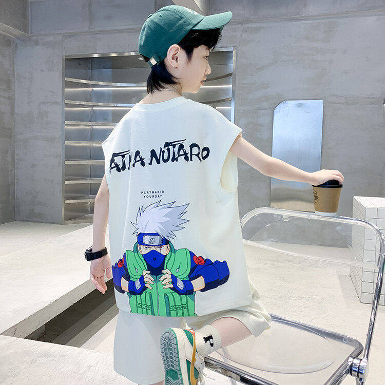 奥莱男童夏装运动套装2026新款中大童夏季无袖背心两件套儿童装潮