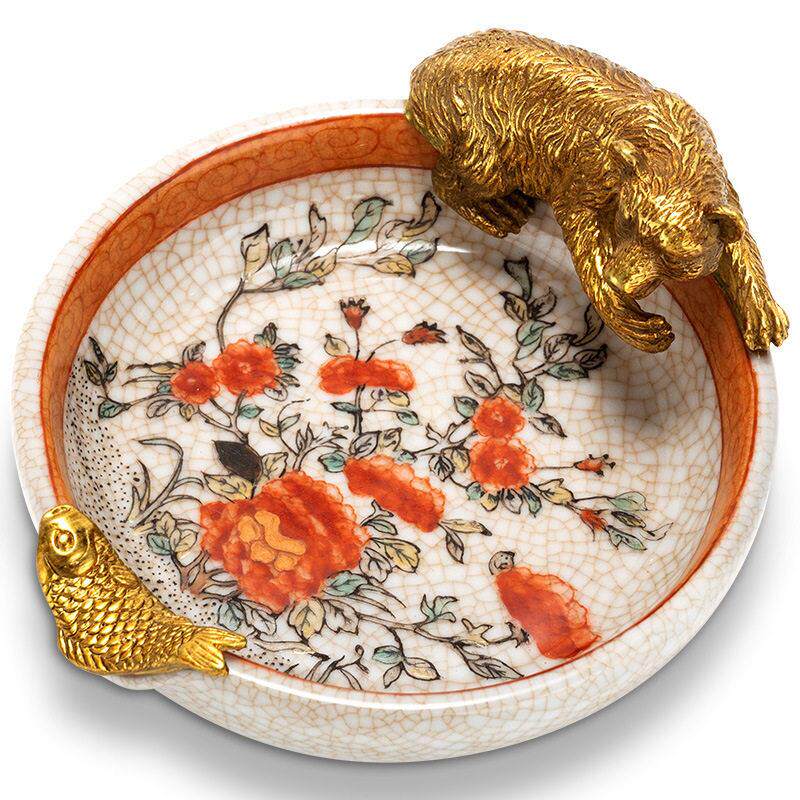 茄龙 （CIGARLOONG）雪茄烟灰缸欧式复古陶瓷装饰奢华家用烟灰缸