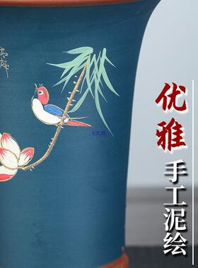 紫砂兰花盆墨兰蕙兰蝴蝶兰君子兰陶瓷特大兰草大花高花盆包邮