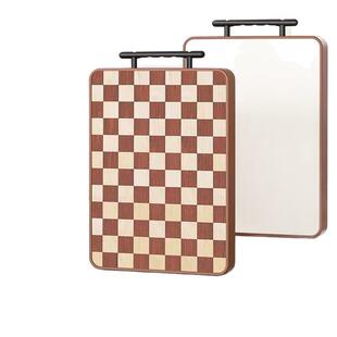 棋盘格实木菜板抗菌防霉家用厨房切菜板双面加厚水果砧板切菜案板