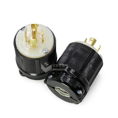NEMA L23-20P大功率美国防脱落插头20A 347/600V美式工业插头
