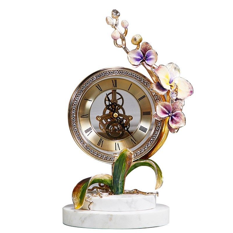 轻奢珐琅彩座钟摆件客厅桌面机械齿轮装饰座钟家用创意摆台装饰品,家居饰品,座钟,淘宝优惠券,粉丝福利购,淘宝优惠卷